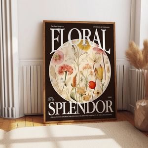 Flower Wall Art Exhibition Poster - Floral Splendor Home And Office Decor